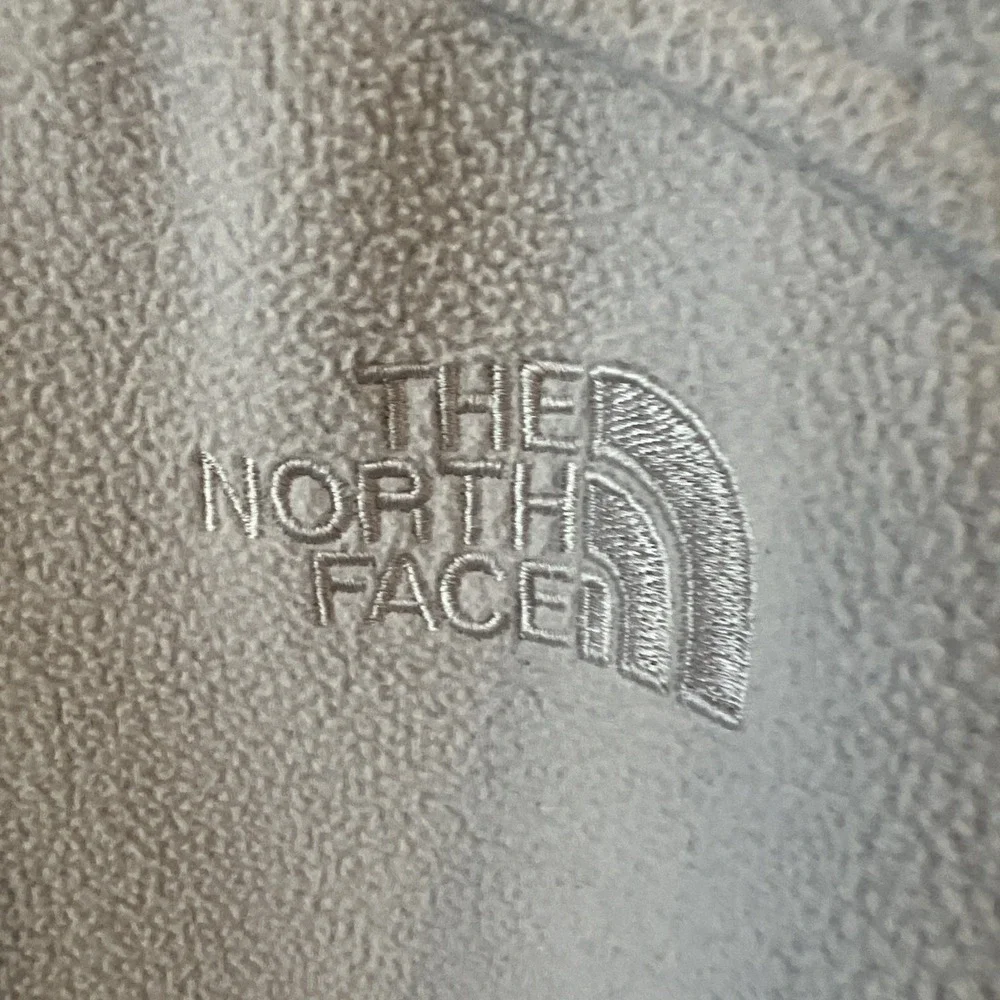 THE NORTH FACE Men's Large Windwall Fleece Jacket Full Zip Light Gray Lined